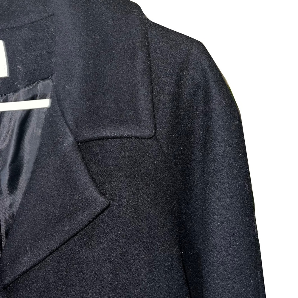 Worthington wool petite women’s black trench winter coat || dark academia 🕰️🕯️ - Picture 3 of 6